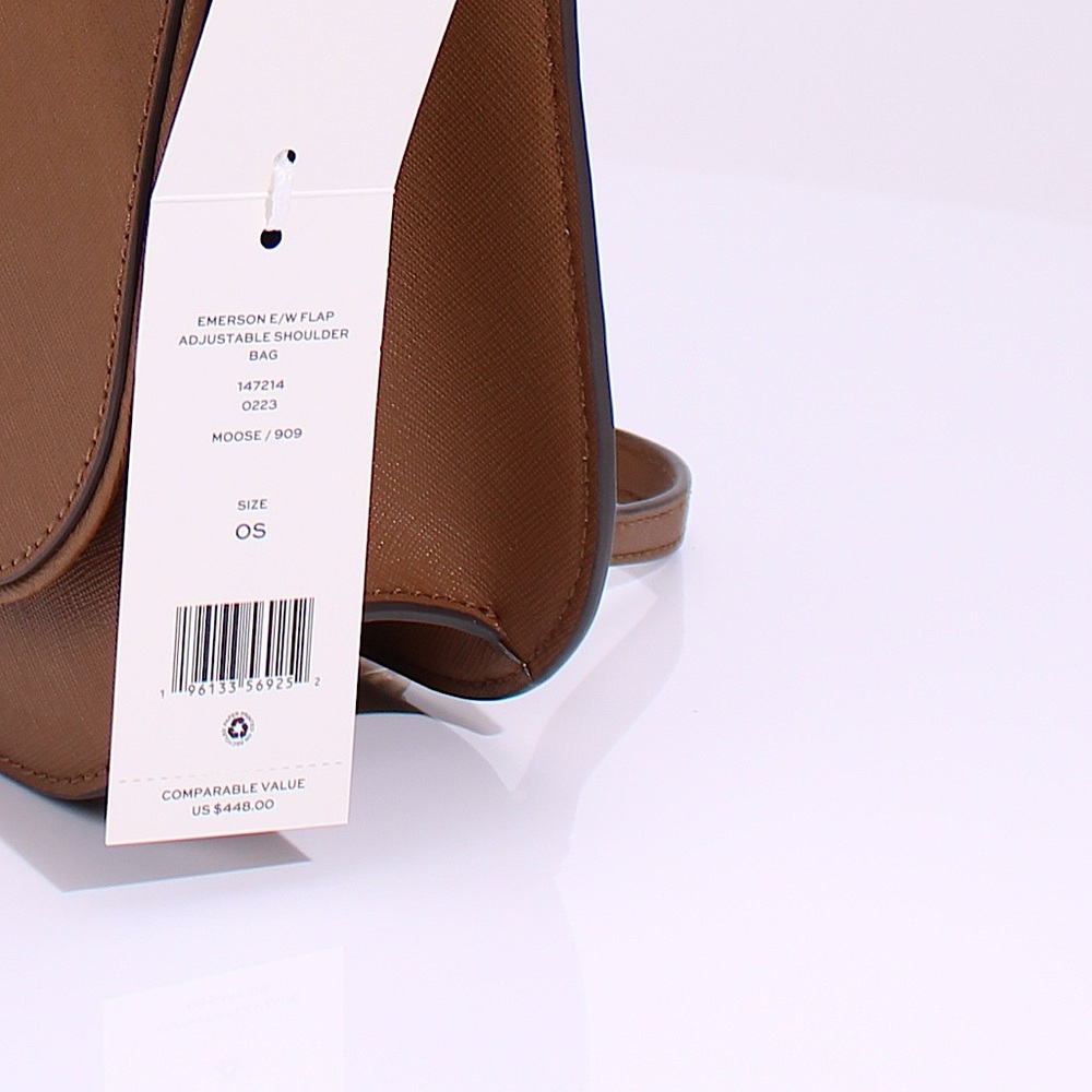 Tory Burch Emerson East West Flap Shoulder Bag Crossbody & Card Holder Moose - Picture 12 of 15